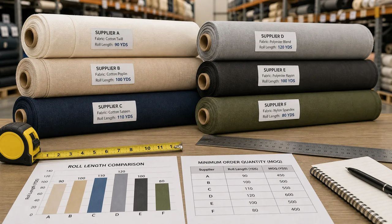 How Should Apparel Brands Compare Roll-Length Requirement Across Fabric Suppliers?