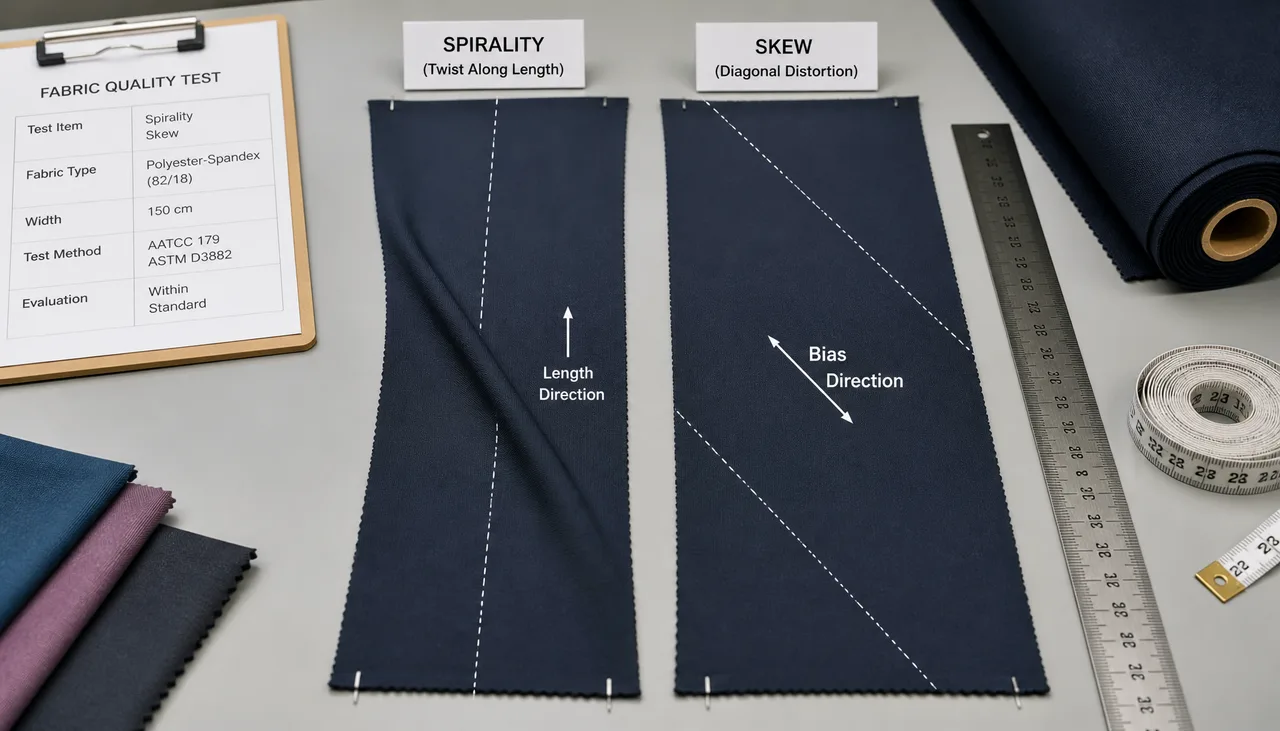How Should Buyers Interpret Spirality and Skew Test Results for Activewear Fabric?