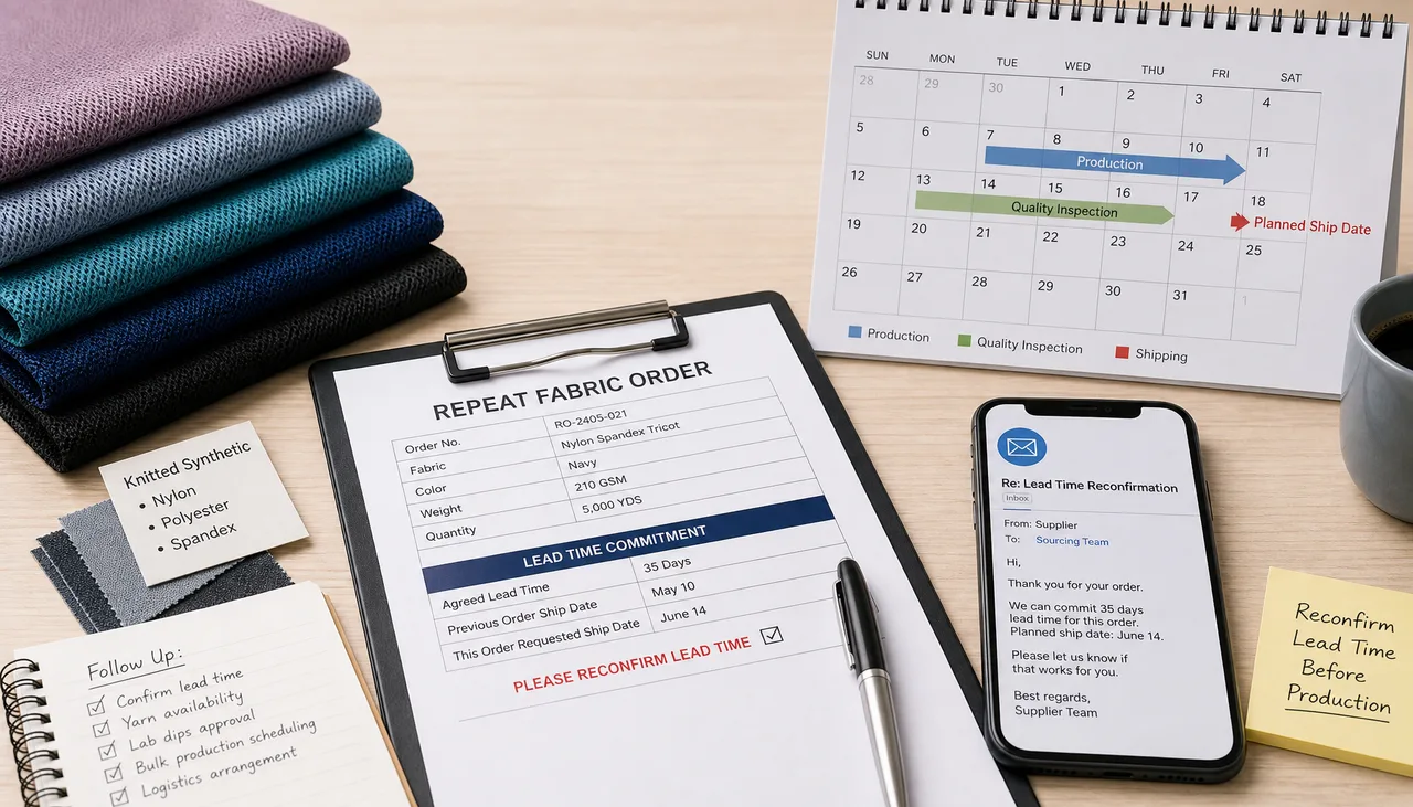 When Should Brands Reconfirm the Lead-Time Commitment During Repeat Fabric Orders?