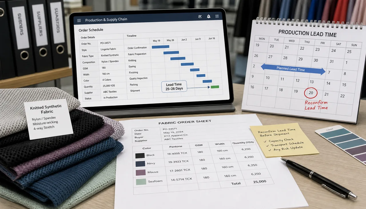 When Should Brands Reconfirm the Lead-Time Commitment During Repeat Fabric Orders?