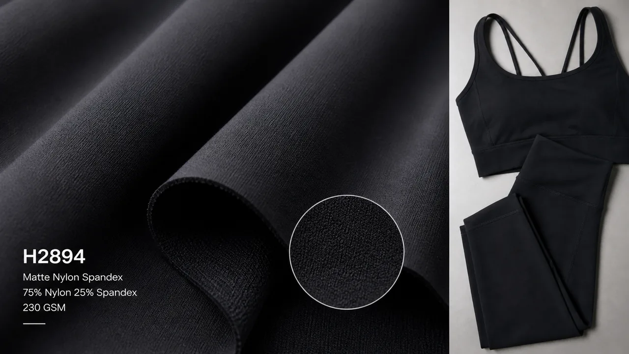 Why H2894 Matte Nylon Spandex Fabric Is the Ideal Choice for Premium Yoga Leggings, Athleisure Tops, and High-End Activewear Collections