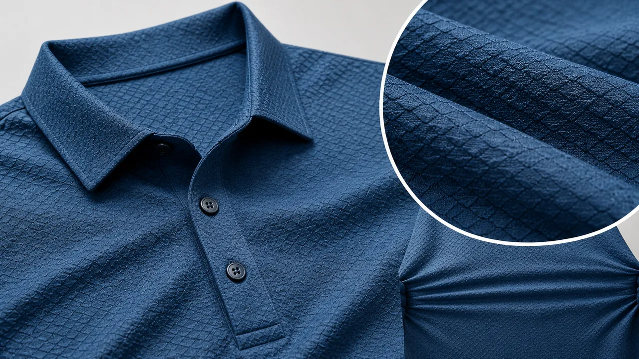 H172 Bio-Armor™ Fish-Scale Fabric: A Distinctive Textured Option for Performance Polo Shirts