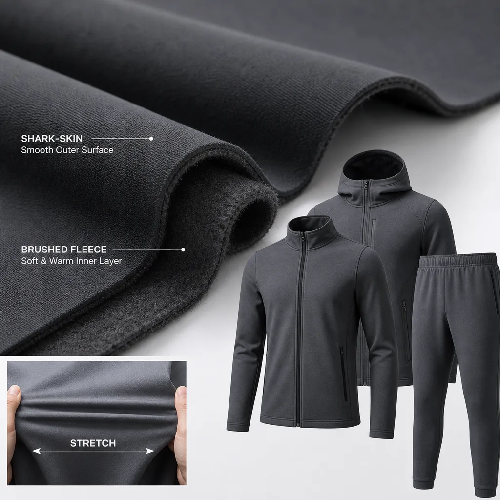 H2872 Shark-Skin Brushed Fleece: The Premium Fabric Choice for Functional Autumn-Winter Activewear